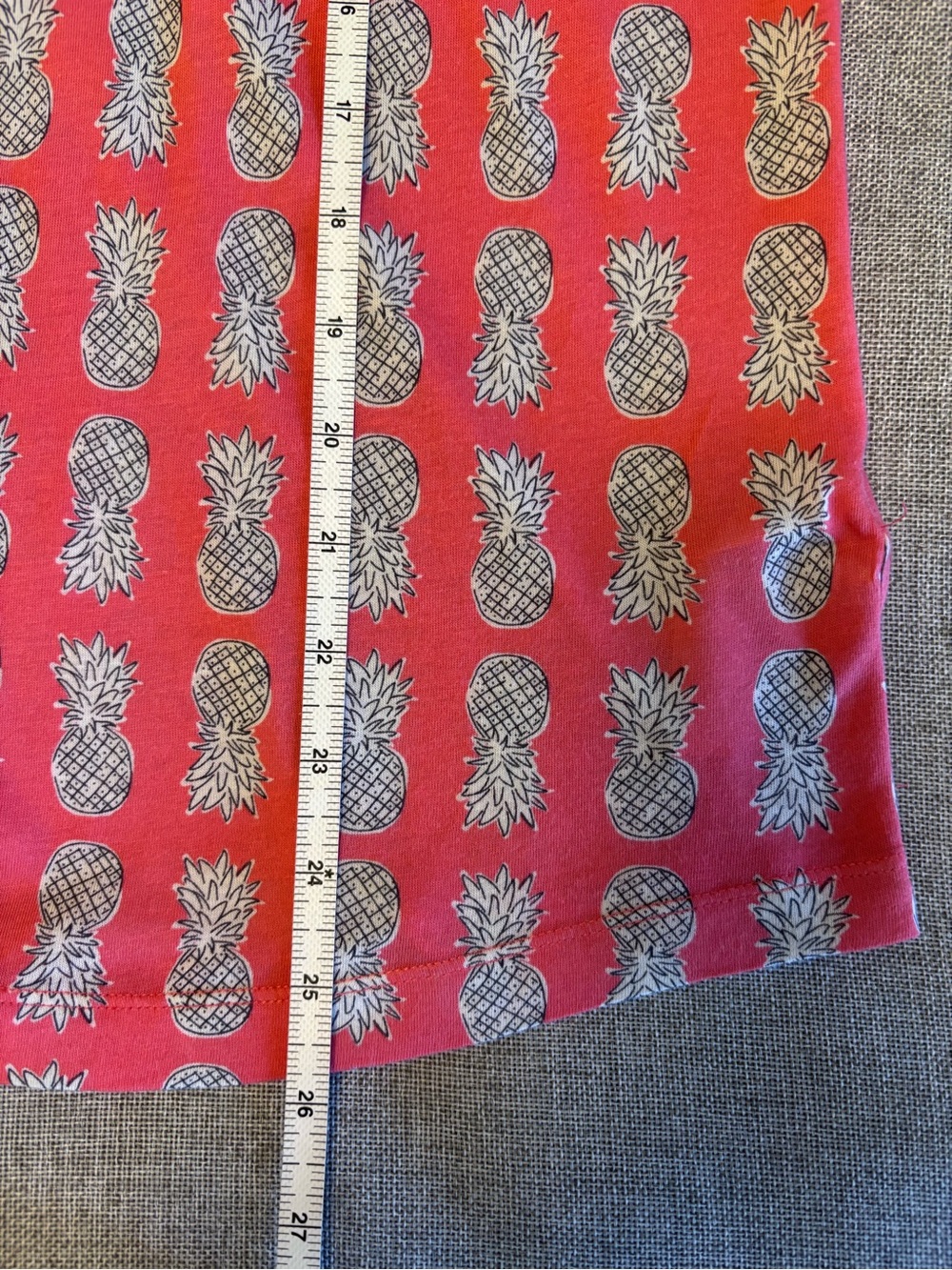 ANTHROPOLOGIE Pineapple Print white and Coral Pyjamas, Sz M. - Picture 9 of 12